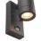 Saxby Odyssey Outdoor Twin Wall Light With PIR Sensor Satin Black