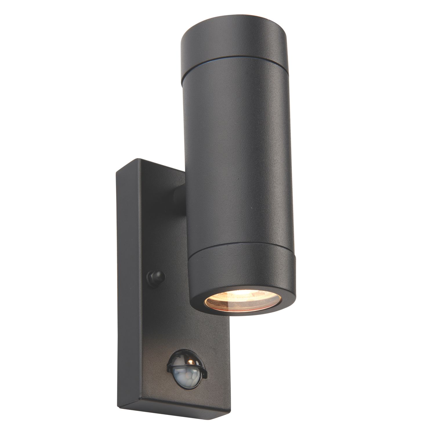 Saxby Odyssey Outdoor Twin Wall Light With PIR Sensor Satin Black (425VX)