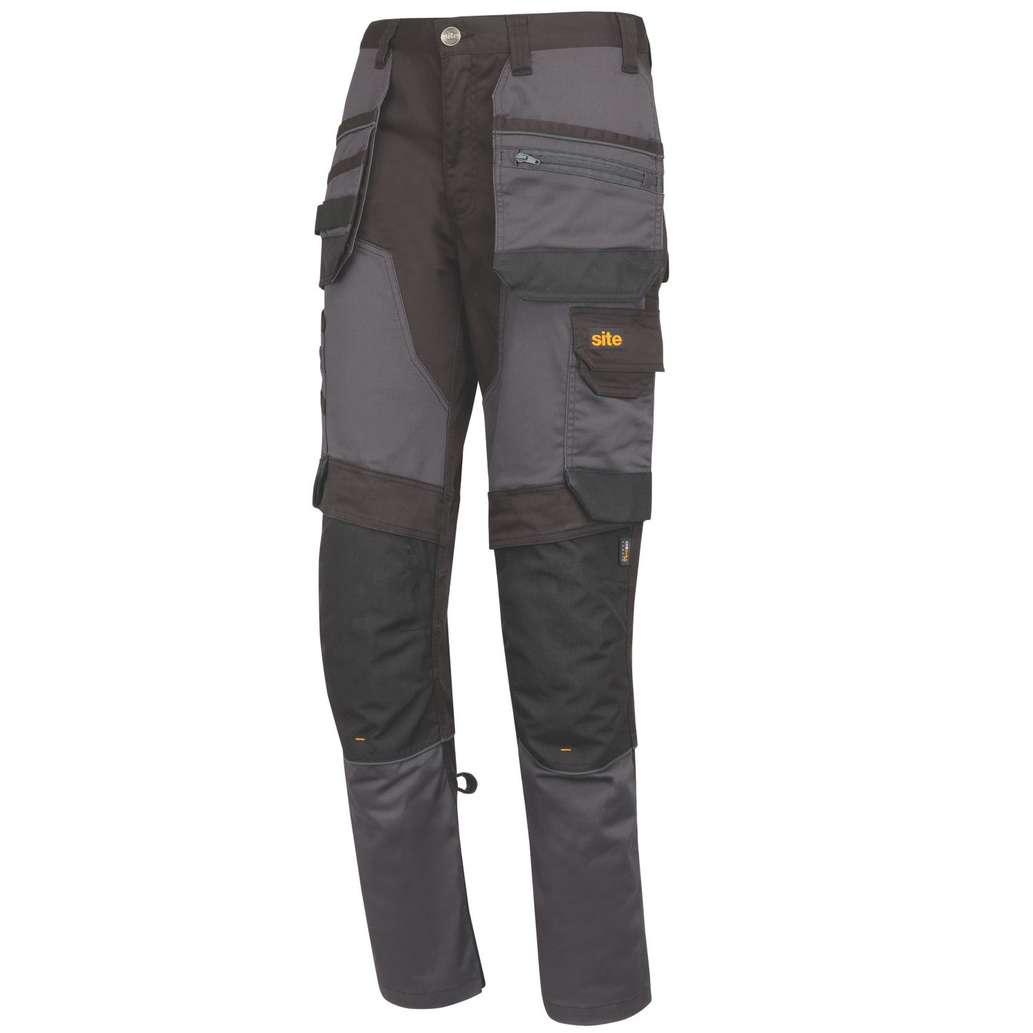 Site Bolden Stretch Holster Pocket Trousers Grey/Black 30" W 32" L (425XR)