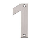 Eclipse Door Numeral 1 Satin Stainless Steel 102mm