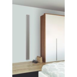 Radiant 2000mm x 145mm 2015BTU Matt Chrome Vertical Designer Radiator
