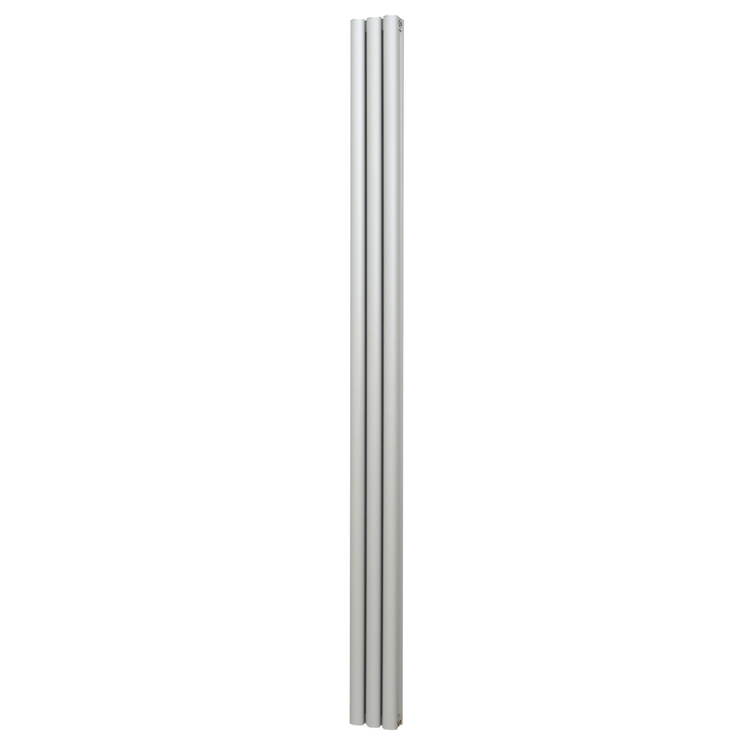 Radiant 2000mm x 145mm 2015BTU Matt Chrome Vertical Designer Radiator (4264F)