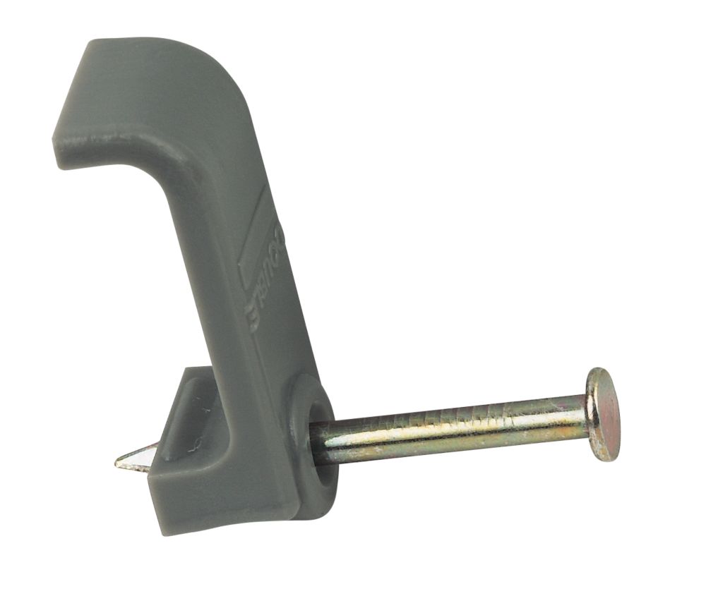Tower Cable Clips Double Grey For Twin  Earth Cable 25mm Pack of 100