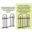 Apollo Appleton Easy Fit  Ball Top Metal Garden Fence Post 0.035m x 1.16m 5 Pack