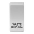 Knightsbridge 'WASTE DISPOSAL' Switch Cover White