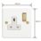 Varilight  13A 1-Gang 2-Pole Switched Socket Chalk White  with White Inserts