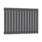 Reina Elips Single 600mm x 780mm 2043BTU Anthracite Horizontal Designer Radiator