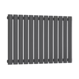 Reina Elips Single 600mm x 780mm 2043BTU Anthracite Horizontal Designer Radiator