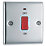 British General Nexus Metal 45A 1-Gang DP Cooker Switch Polished Chrome with LED