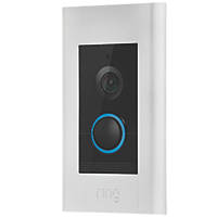 Ring Elite Wired or Wireless Video Doorbell Silver / Black