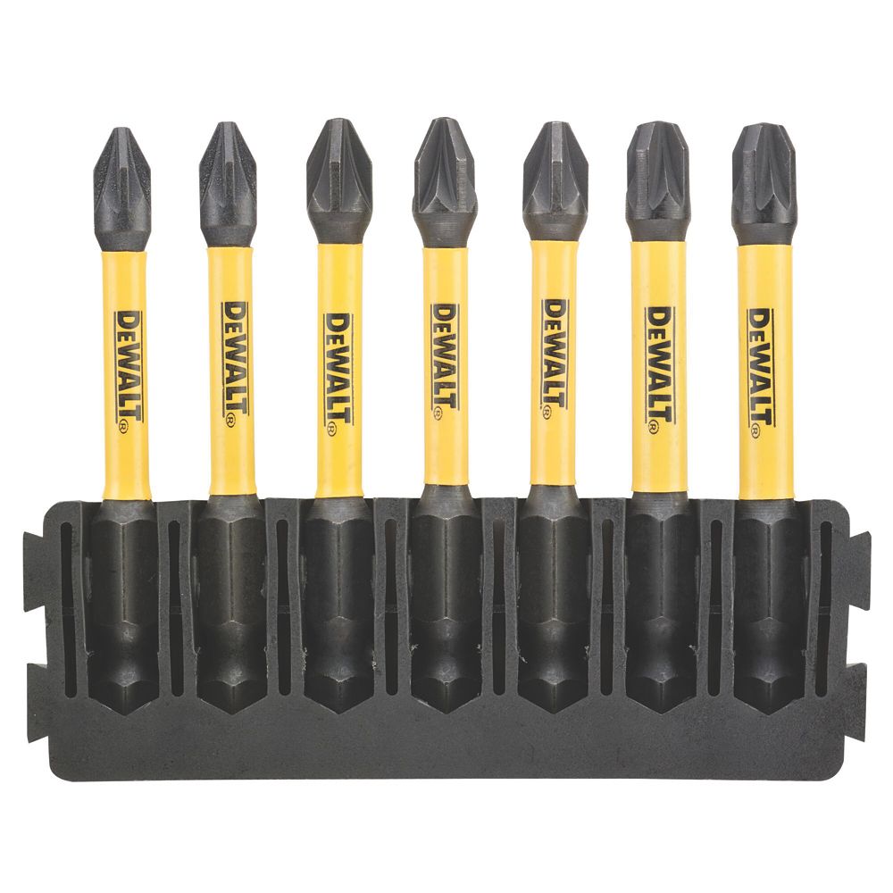 DeWalt Flextorq 6.35mm Hex Shank PZ Screwdriver Bits 7 Pieces