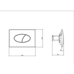 Highlife Bathrooms Storr Curved Dual-Flush Flushing Plate Chrome