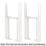 Reina 300mm White 4 Column Radiator Feet 2 Pack