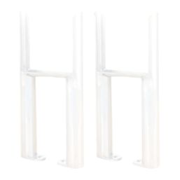 Reina 300mm White 4 Column Radiator Feet 2 Pack