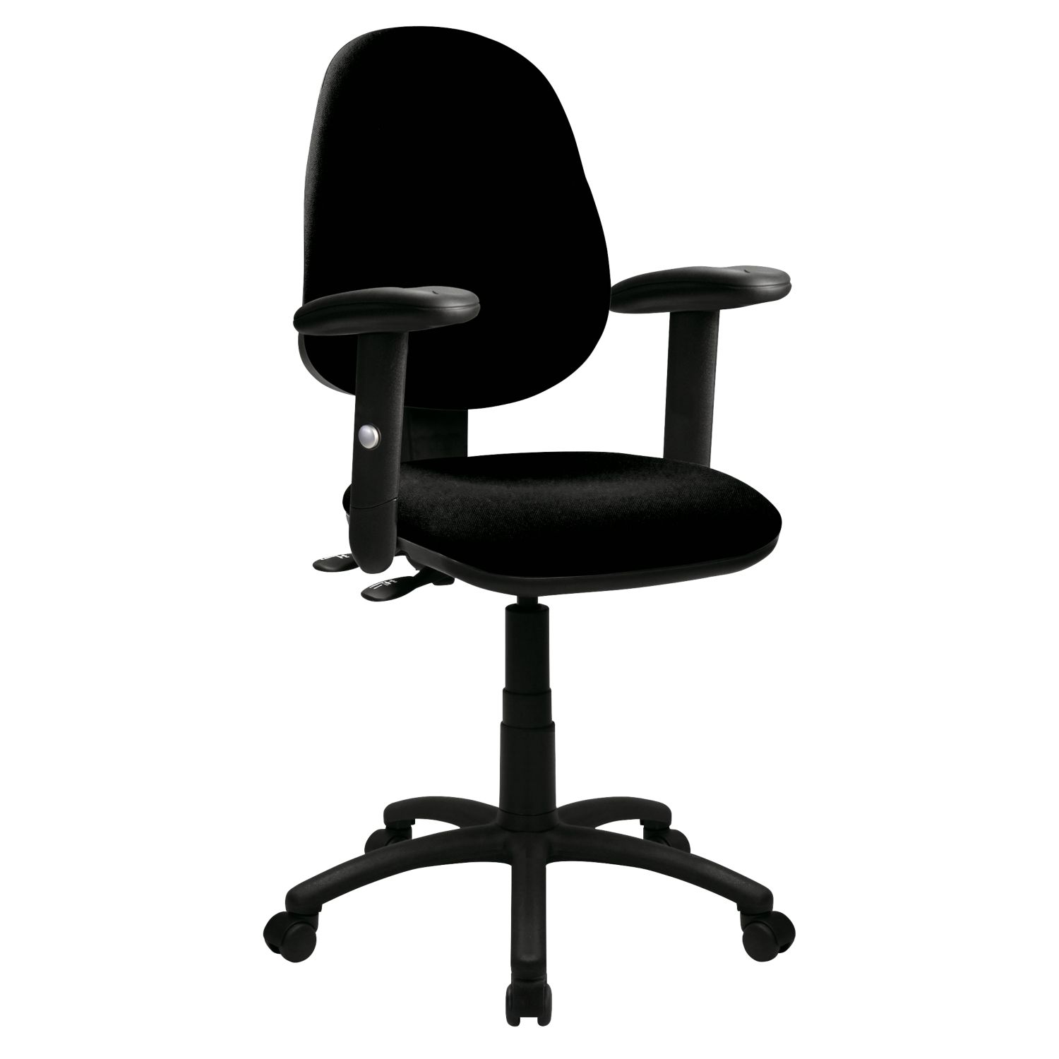 Nautilus Designs Java 200 Medium Back Task/Operator Chair Height Adjustable Arms Black (426PK)
