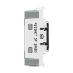 British General Nexus Metal Grid 20A Grid DP Key Switch Brushed Steel