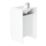 Newland  Double Door Floor Standing Vanity Unit with Basin Gloss White 500mm x 450mm x 840mm