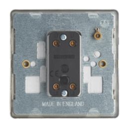 Contactum Lyric 10AX 1-Gang Intermediate Switch Brushed Brass with White Inserts