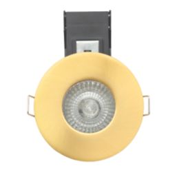 Electralite Yate Fixed  Fire Rated Downlights Brass 10 Pack