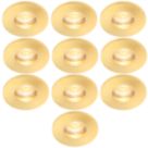 Electralite Yate Fixed  Fire Rated Downlights Brass 10 Pack