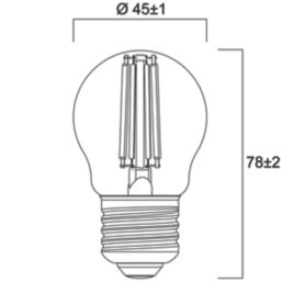 Sylvania TOLEDO RETRO E27 Mini Globe LED Light Bulb  470lm 4.5W