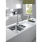 Franke Maris Slim Top 1.5 Bowl Stainless Steel Inset Kitchen Sink  1000mm x 510mm