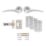 Smith & Locke Blencathra Door Handle, Latch & Hinge Set Polished Chrome 6 Pcs
