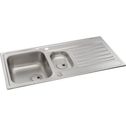 Abode Connekt 1.5 Bowl  Brushed Stainless Steel Sink 1000mm x 500mm