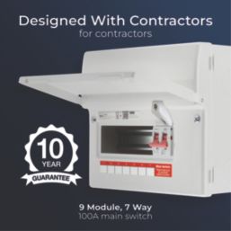 British General CF9M7-01 7-Module 7-Way Part-Populated High Integrity Main Switch Consumer Unit