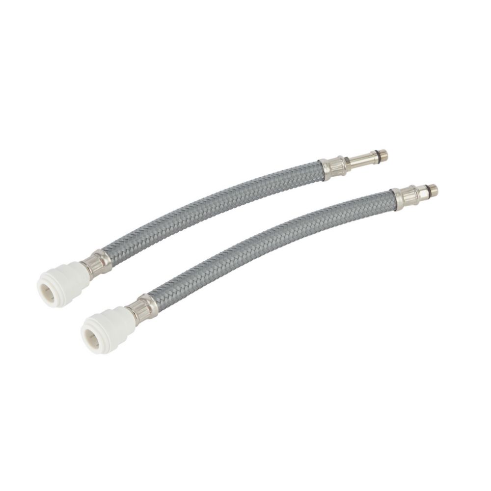 Flomasta PushFit Straight Flexible Hose 15mm x M10mm x 300mm Screwfix