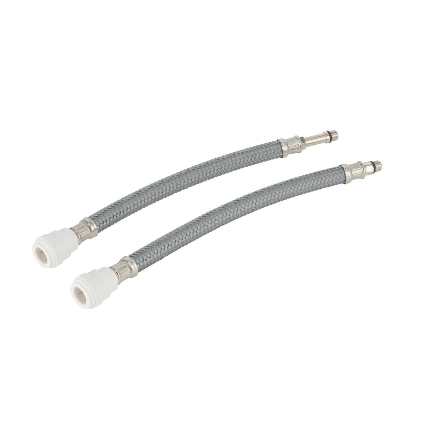 Flomasta Push-Fit Straight Flexible Hose 15mm x M10 x 300mm (427FA)