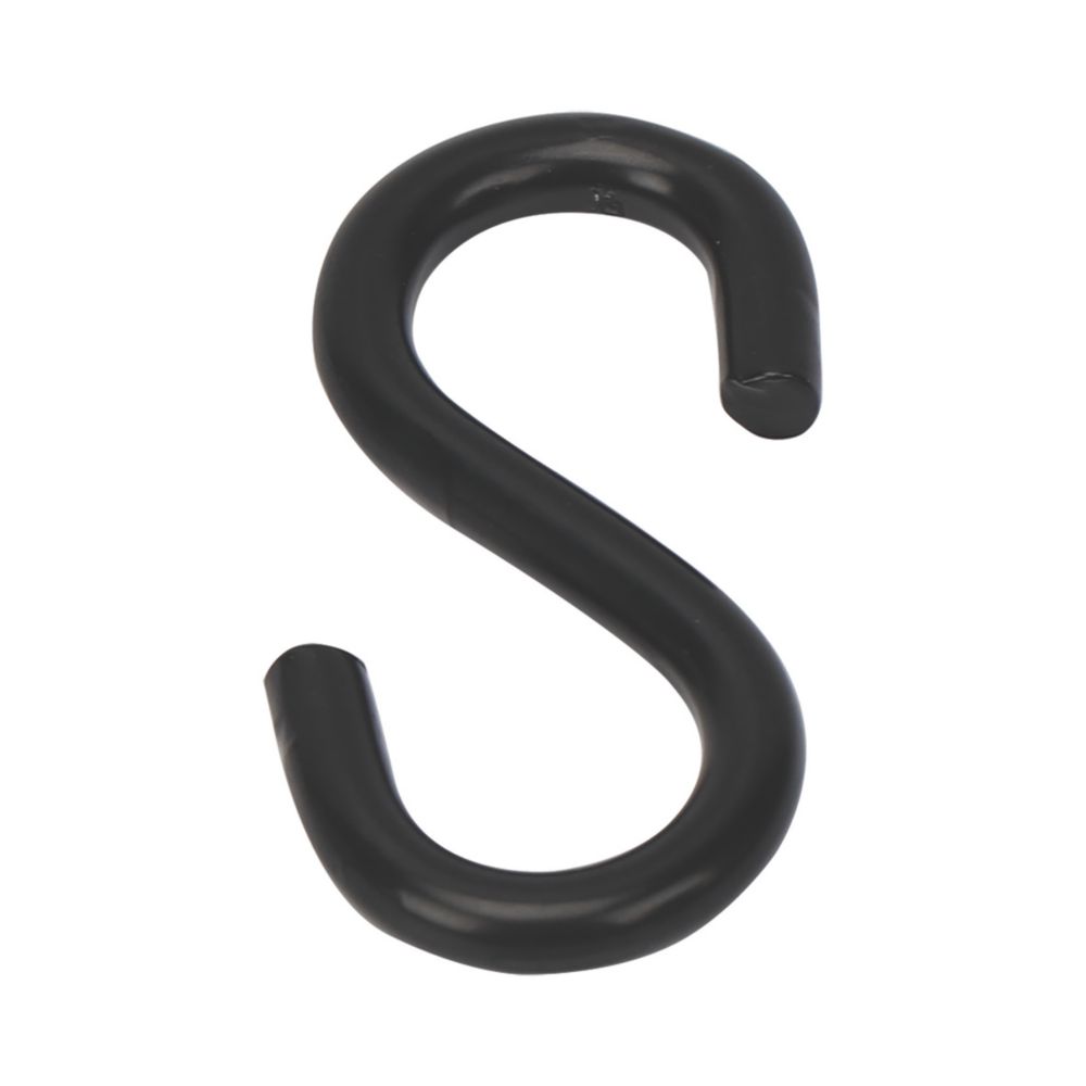 Essentials SHook Black 30 x 3mm 4 Pack Screwfix