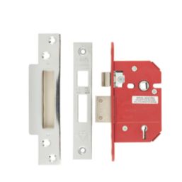 ERA Fire Rated  5 Lever Chrome BS Mortice Sashlock 64mm Case - 44mm Backset