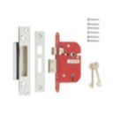 ERA Fire Rated  5 Lever Chrome BS Mortice Sashlock 64mm Case - 44mm Backset