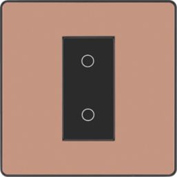 British General Evolve 1-Gang 2-Way LED Single Master Trailing Edge Touch Dimmer Switch  Copper with Black Inserts