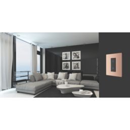 British General Evolve 1-Gang 2-Way LED Single Master Trailing Edge Touch Dimmer Switch  Copper with Black Inserts