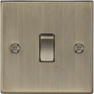 Knightsbridge  20A 1-Gang DP Control Switch Antique Brass