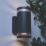 Zink Lens Outdoor Up and Down Wall Light Anthracite