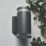 Zink Lens Outdoor Up and Down Wall Light Anthracite