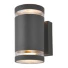 Zink Lens Outdoor Up and Down Wall Light Anthracite