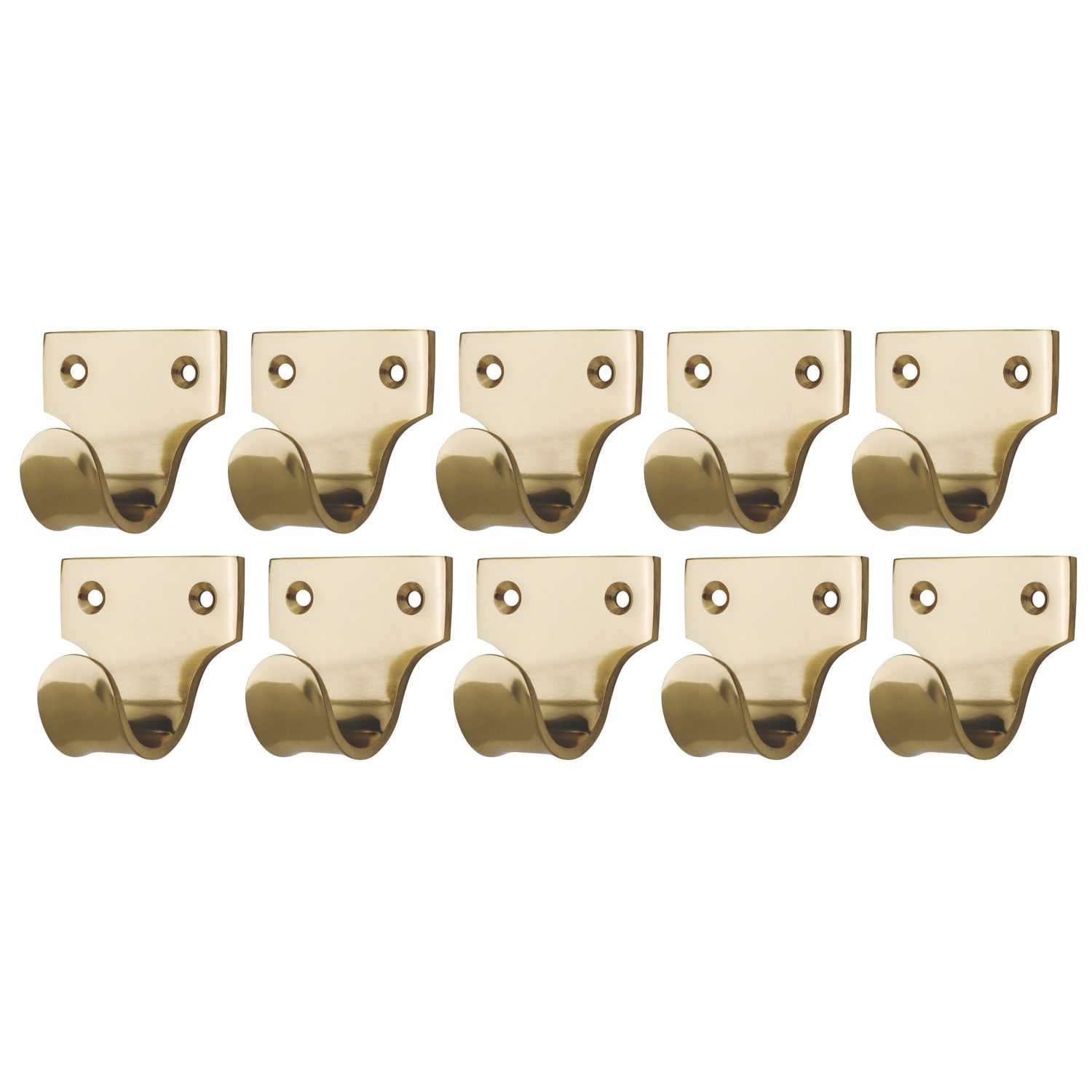 Smith & Locke Sash Window Handles Polished Brass 50mm x 50mm 10 Pack (427YX)