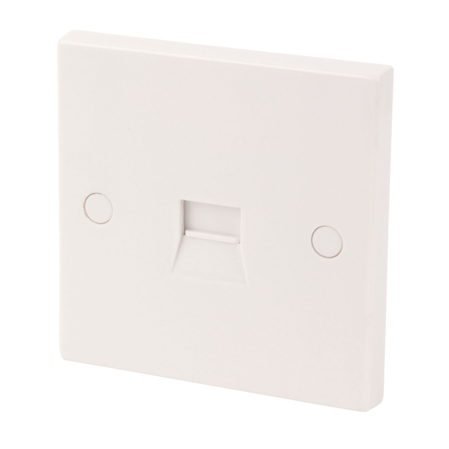 Essentials 1-Gang Master Telephone Socket White (4288D)