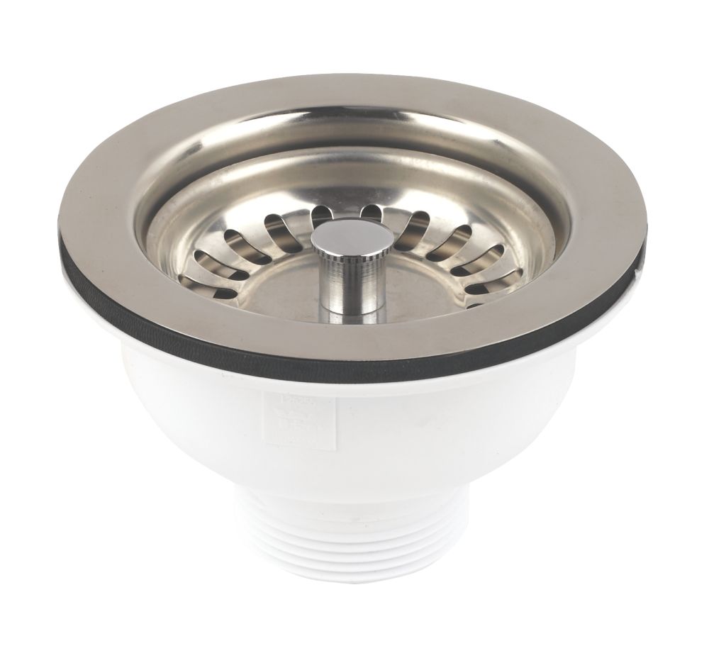 NAVNKA Kitchen Sink Drain Assembly, 3-1/2 Inch Stainless Steel Basket