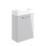 Ohio 1-Door Cloakroom Vanity Unit with Ceramic Basin Gloss Grey 410mm x 220mm x 600mm