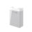 Ohio 1-Door Cloakroom Vanity Unit with Ceramic Basin Gloss Grey 410mm x 220mm x 600mm