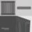 Flomasta 600mm x 605mm 3386BTU Anthracite Horizontal 4 Column Radiator