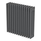 Flomasta 600mm x 605mm 3386BTU Anthracite Horizontal 4 Column Radiator