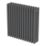Flomasta 600mm x 605mm 3386BTU Anthracite Horizontal 4 Column Radiator