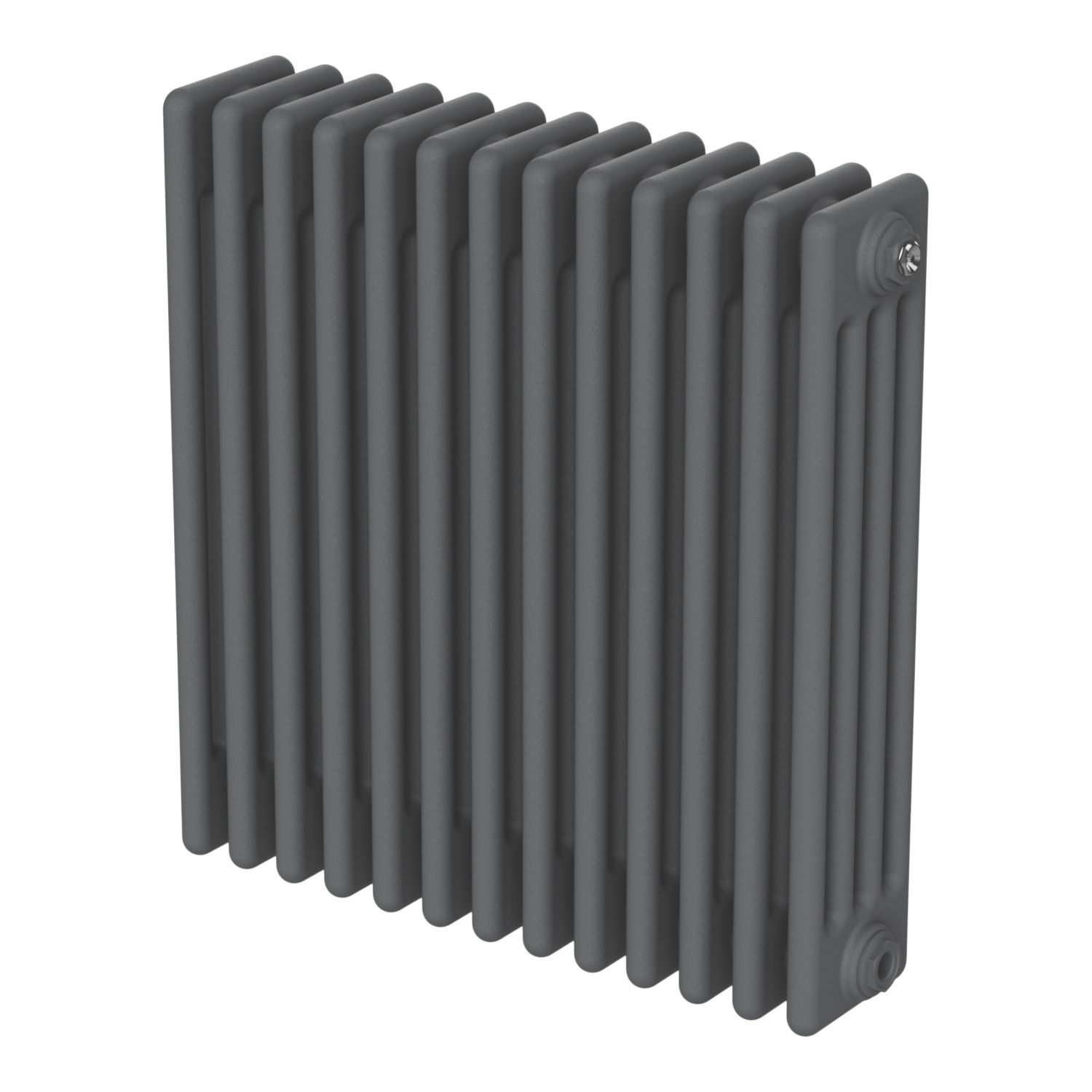 Flomasta 600mm x 605mm 3386BTU Anthracite Horizontal 4 Column Radiator (428AH)
