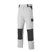 Dickies Everyday Work Trousers White / Grey 44" W 31" L